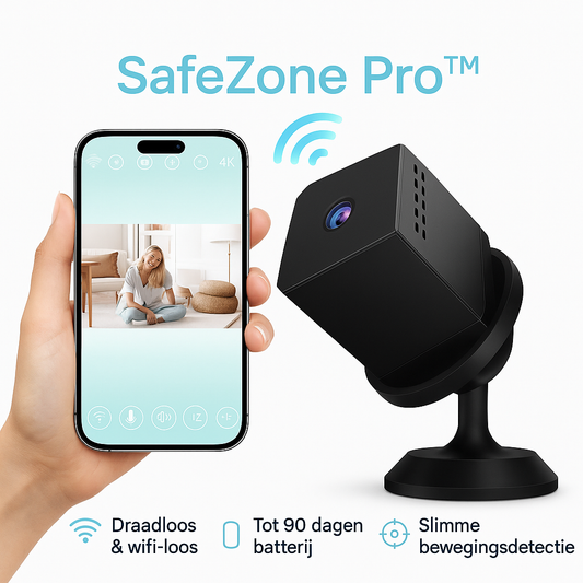 SafeZone Pro™ Slimme Draadloze Beveiligingscamera 1+1 Gratis!